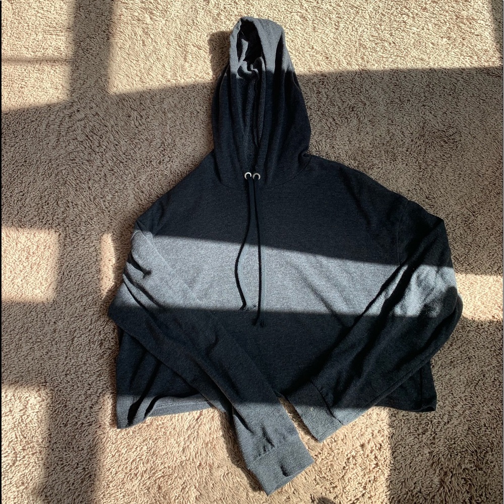 dark grey cropped hoodie